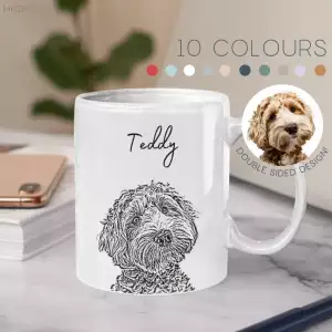 personalized ceramic dog mug