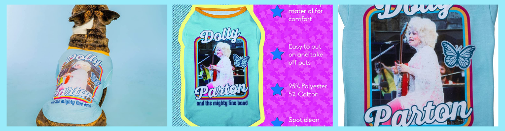 Doggy Parton Store - Blue Vintage-Style Concert Tee