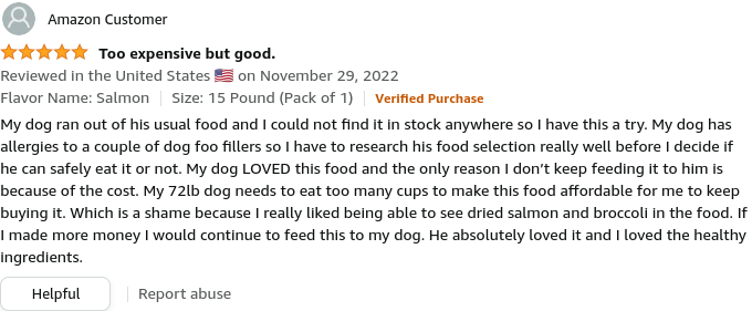 A Better Dog Food Salmon Dry Dog Food review 1